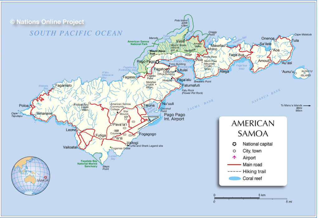 American Samoa road map