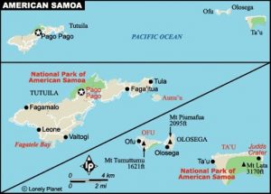 American Samoa map from Lonely Planet
