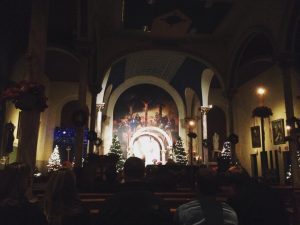 I went to Midnight Mass at Mount Carmel with Uncle Ernie, 12/25/16.